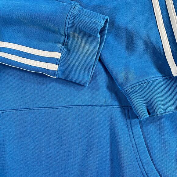 Vintage Adidas Logo Embroidered Soft And Cozy Blue Pullover Hoodie - Picture 5 of 6